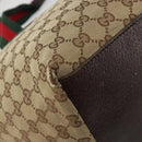 GUCCI GG Canvas Web Sherry Line Tote Bag Beige 131230 Auth ep15516-17