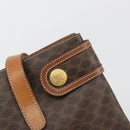 CELINE Macadam Canvas Tote Bag PVC Leather Brown Gold Auth ep15517-14