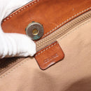 CELINE Macadam Canvas Tote Bag PVC Leather Brown Gold Auth ep15517-15