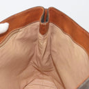 CELINE Macadam Canvas Tote Bag PVC Leather Brown Gold Auth ep15517-17