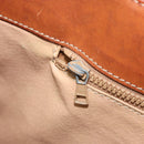 CELINE Macadam Canvas Tote Bag PVC Leather Brown Gold Auth ep15517-19