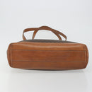 CELINE Macadam Canvas Tote Bag PVC Leather Brown Gold Auth ep15517-9