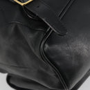 GUCCI Bamboo Backpack Leather Black Gold 003 2058 0016 Auth ep15518-15