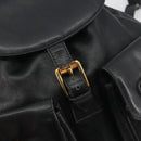 GUCCI Bamboo Backpack Leather Black Gold 003 2058 0016 Auth ep15518-16
