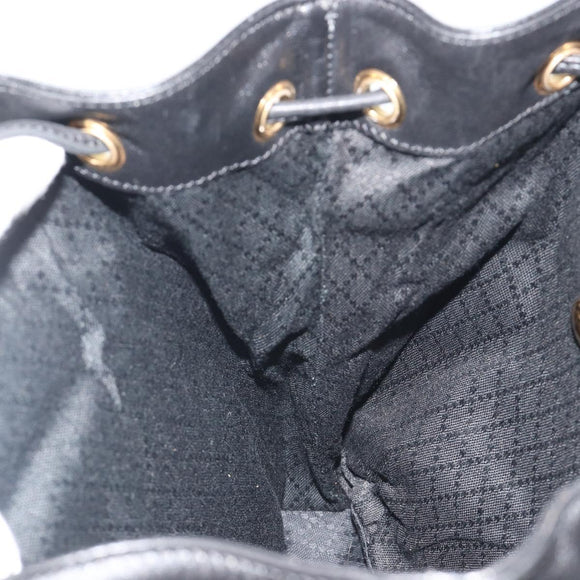 GUCCI Bamboo Backpack Leather Black Gold 003 2058 0016 Auth ep15518