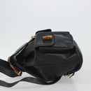 GUCCI Bamboo Backpack Leather Black Gold 003 2058 0016 Auth ep15518-5