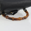 GUCCI Bamboo Backpack Leather Black Gold 003 2058 0016 Auth ep15518-7