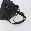 GUCCI Bamboo Backpack Leather Black Gold 003 2058 0016 Auth ep15518-9