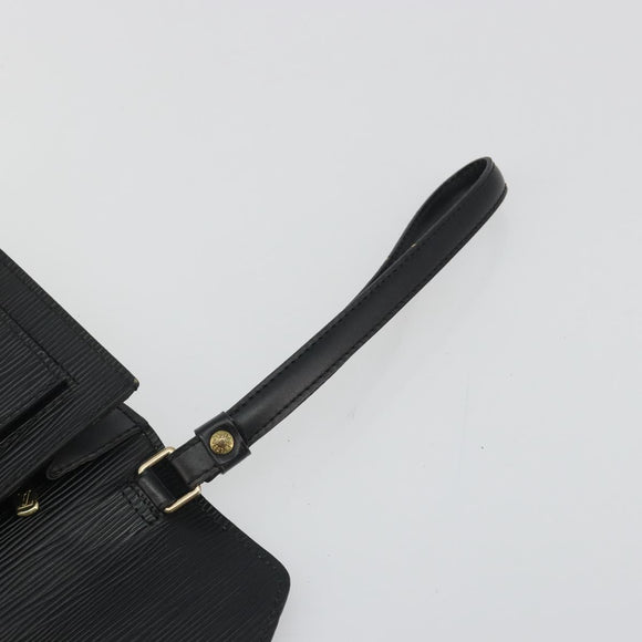 LOUIS VUITTON Epi Serie Dragonne Clutch Bag Black Noir M52612 LV Auth ep15521