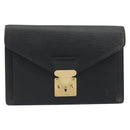 LOUIS VUITTON Epi Serie Dragonne Clutch Bag Black Noir M52612 LV Auth ep15521-13