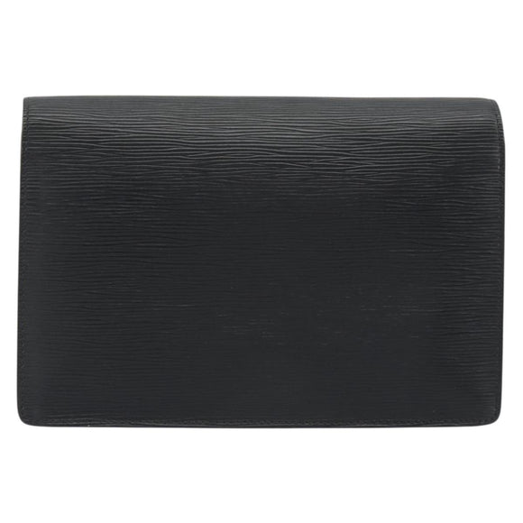 LOUIS VUITTON Epi Serie Dragonne Clutch Bag Black Noir M52612 LV Auth ep15521