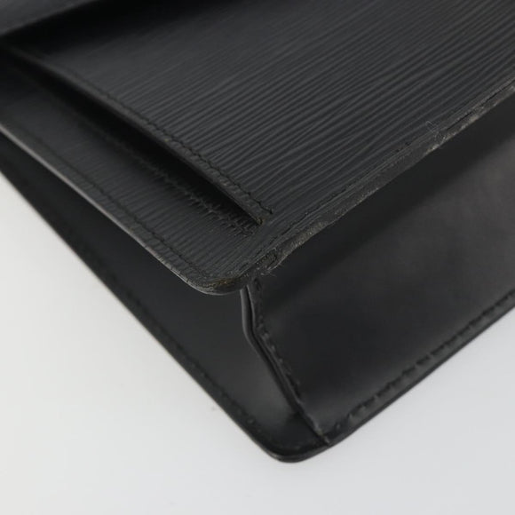 LOUIS VUITTON Epi Serie Dragonne Clutch Bag Black Noir M52612 LV Auth ep15521