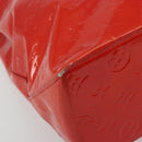 LOUIS VUITTON Monogram Vernis Reade MM Hand Bag Red Rouge M91086 LV Auth ep15522-14