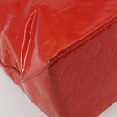 LOUIS VUITTON Monogram Vernis Reade MM Hand Bag Red Rouge M91086 LV Auth ep15522-16