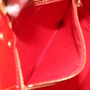 LOUIS VUITTON Monogram Vernis Reade MM Hand Bag Red Rouge M91086 LV Auth ep15522-22