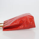 LOUIS VUITTON Monogram Vernis Reade MM Hand Bag Red Rouge M91086 LV Auth ep15522-4