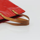 LOUIS VUITTON Monogram Vernis Reade MM Hand Bag Red Rouge M91086 LV Auth ep15522-7