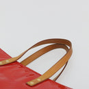 LOUIS VUITTON Monogram Vernis Reade MM Hand Bag Red Rouge M91086 LV Auth ep15522-8