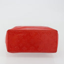 LOUIS VUITTON Monogram Vernis Reade MM Hand Bag Red Rouge M91086 LV Auth ep15522-5