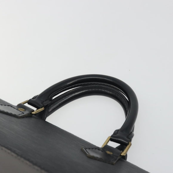 LOUIS VUITTON Epi Sac tri-angle Hand Bag Black M52092 LV Auth ep15528
