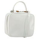 GUCCI Vanity Hand Bag Patent leather 2way White Silver 000 270 0323 Auth ep15543-1