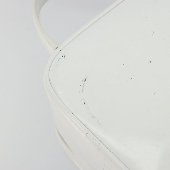 GUCCI Vanity Hand Bag Patent leather 2way White Silver 000 270 0323 Auth ep15543
