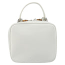 GUCCI Vanity Hand Bag Patent leather 2way White Silver 000 270 0323 Auth ep15543-13