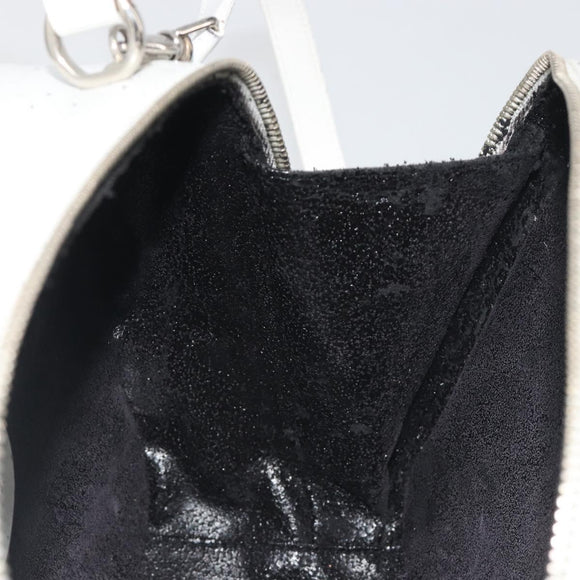 GUCCI Vanity Hand Bag Patent leather 2way White Silver 000 270 0323 Auth ep15543