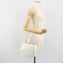 GUCCI Vanity Hand Bag Patent leather 2way White Silver 000 270 0323 Auth ep15543-25