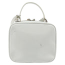 GUCCI Vanity Hand Bag Patent leather 2way White Silver 000 270 0323 Auth ep15543-2
