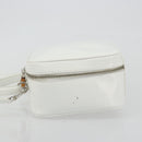 GUCCI Vanity Hand Bag Patent leather 2way White Silver 000 270 0323 Auth ep15543-4