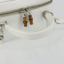 GUCCI Vanity Hand Bag Patent leather 2way White Silver 000 270 0323 Auth ep15543-7