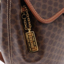 CELINE Macadam Canvas Backpack PVC Leather Brown Gold Auth ep15544A-19