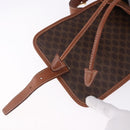 CELINE Macadam Canvas Backpack PVC Leather Brown Gold Auth ep15544A-10
