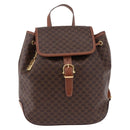 CELINE Macadam Canvas Backpack PVC Leather Brown Gold Auth ep15544A-13