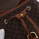 CELINE Macadam Canvas Backpack PVC Leather Brown Gold Auth ep15544A-22