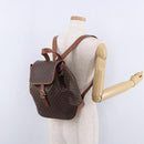 CELINE Macadam Canvas Backpack PVC Leather Brown Gold Auth ep15544A-28