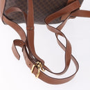 CELINE Macadam Canvas Backpack PVC Leather Brown Gold Auth ep15544A-9