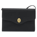 Christian Dior Shoulder Bag Leather Black Gold Auth ep15545A-13