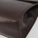 CELINE Hand Bag Leather Brown Gold Auth ep15547-9
