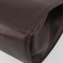 CELINE Hand Bag Leather Brown Gold Auth ep15547-15