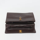 CELINE Hand Bag Leather Brown Gold Auth ep15547-10