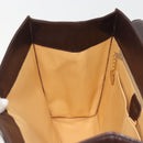 CELINE Hand Bag Leather Brown Gold Auth ep15547-19
