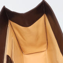 CELINE Hand Bag Leather Brown Gold Auth ep15547-20