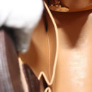 CELINE Hand Bag Leather Brown Gold Auth ep15547-23