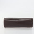CELINE Hand Bag Leather Brown Gold Auth ep15547-5