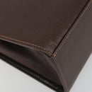 Burberrys Hand Bag Leather Brown Gold Auth ep15549A-16