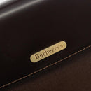 Burberrys Hand Bag Leather Brown Gold Auth ep15549A-10