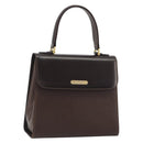 Burberrys Hand Bag Leather Brown Gold Auth ep15549A-1