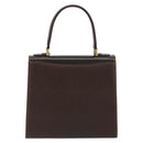 Burberrys Hand Bag Leather Brown Gold Auth ep15549A-2